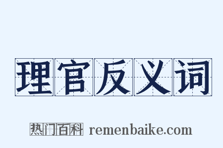 理官反义词是什么意思的图片